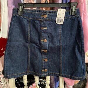 NWT Forever 21 Button Down Denim Skirt
